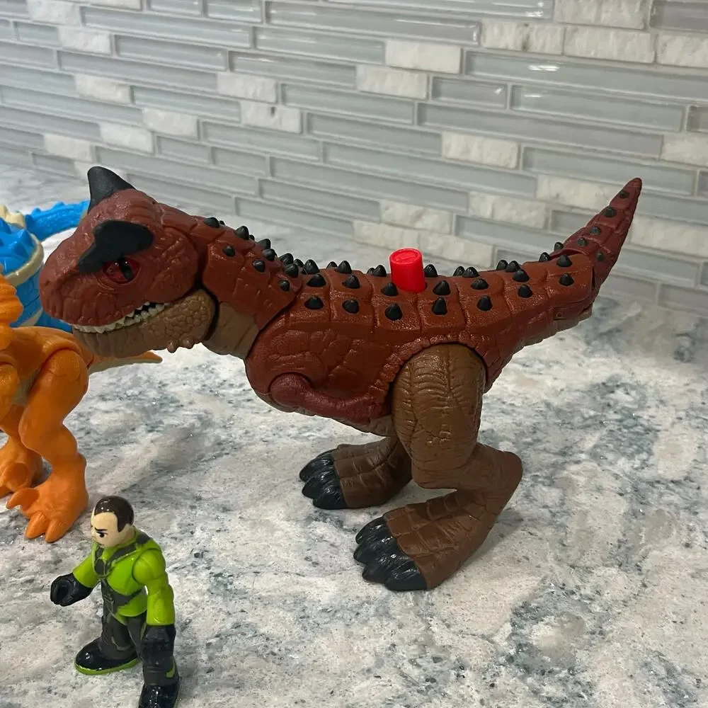 Fisher Price Imaginext Jurassic World Ankylosaurus Raptor Dino Riders Figures